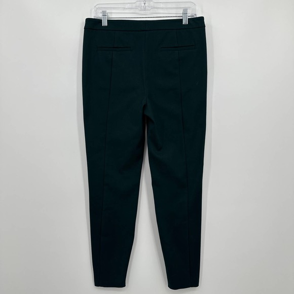 Reiss Skinny Trouser Pants High Waisted Flat Front Ankle Zip Casual Green Size 8 - Picture 4 of 7